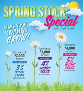 Read more about the article Spring Stock Special going on now!